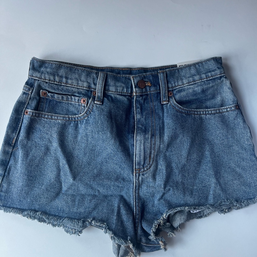 PINK Victoria Secret denim high waisted booty shorts
